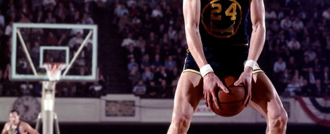 Rick Barry Shooting a Free Throw Underhand